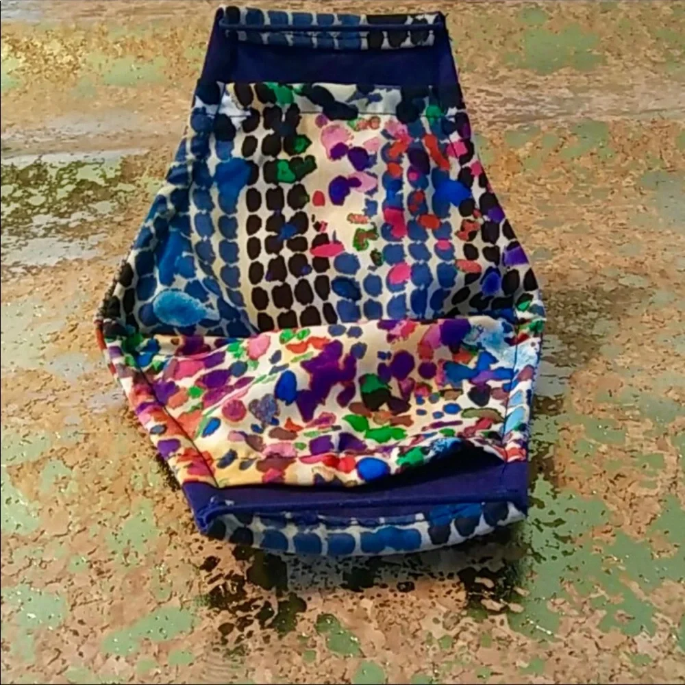 WOMEN'S “COLORFUL GRID” COTTON BLEND FACE MASK